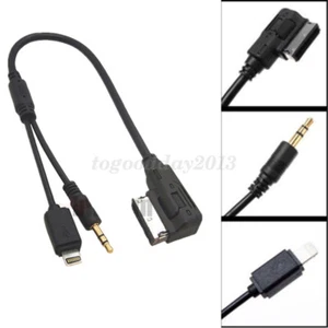 Replacement Music MDI AMI MMI Interface Car USB 3.5mm Cable For AUDI iPhone - Picture 1 of 8