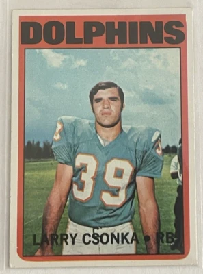 1972 Topps #140 Larry Csonka Miami Dolphins - Image 1 of 2