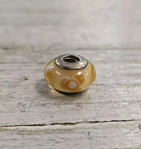 Authentic Pandora Yellow Flowers For You Murano Glass Charm Bead 790645 Retired - Picture 1 of 2