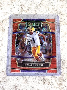 JA'MARR CHASE ~ 2022 Select Draft Picks Concourse #82 Red Laser Prizm PWE - Picture 1 of 3