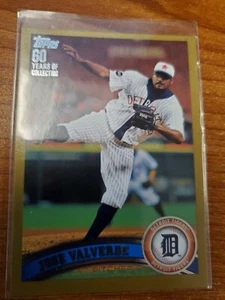 2011 Topps Gold Jose Valverde #594 Detroit Tigers /2011 - Picture 1 of 2