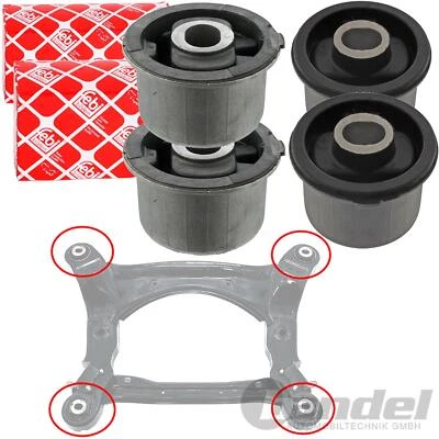 4x FEBI BUCHSEN ACHSLAGER HILFSRAHMEN ACHSKÖRPERLAGER VORDERACHSE für AUDI A6 4F - Bild 1 von 2