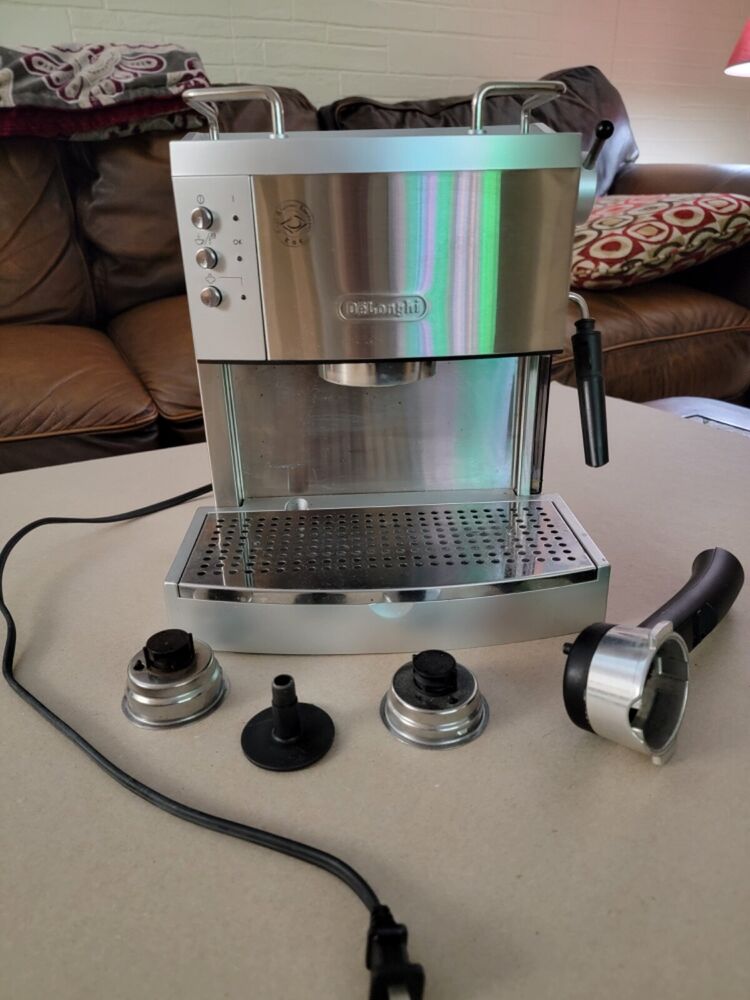 DeLonghi EC702 15 Bar Espresso Latte Cappuccino Maker Stainless with Frother