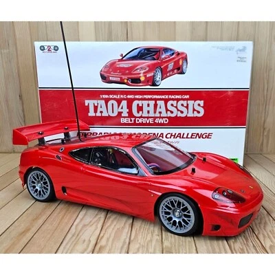 Vintage Tamiya TA04 Ferrari 360 Modena Challenge Belt Drive 4WD Upgraded (58266) - Image 1 of 4