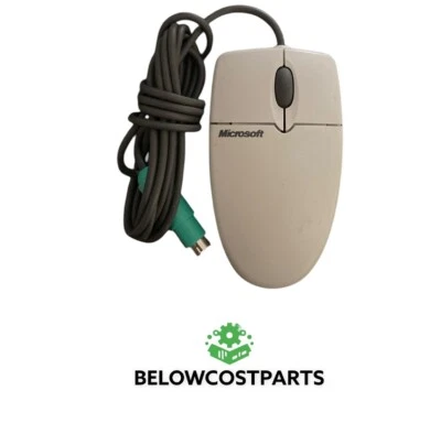 Microsoft Wheel X05-95266 3.0 PS/2 White Wired Compatible Mouse - Image 1 of 2