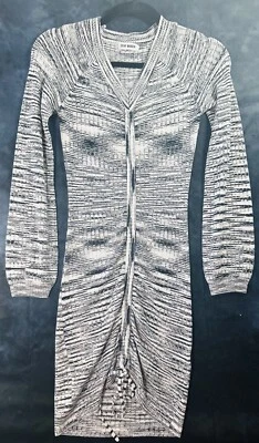 Vestido Steve Madden blanco y negro estampado abstracto Sophie acanalado para mujer XS moderno Foto 1 de 4