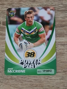 2013 NRL Power Play Trading Card Common Canberra Raiders Josh McCrone - Picture 1 of 1
