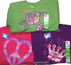 Sweatshirt Heart Peace Crown Flowers Girls Lot of 3 Shirt Top Soft Sweats BTS - Picture 1 of 10