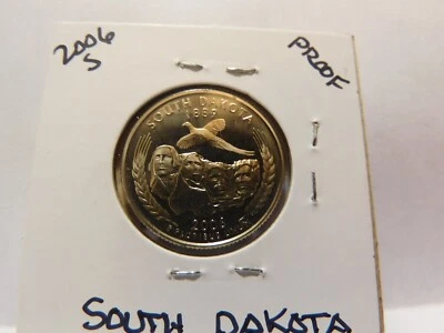 2006 S DCAM GEM Proof South Dakota State Quarter - From a U.S. Mint  Proof Set - Image 1 of 2