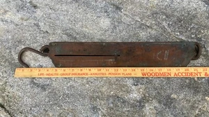 Huge Brass Face Forschner Hanging Scale Rare Spring Balance Antique Steampunk - Picture 1 of 8