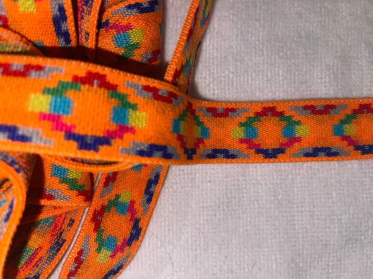 3 yardas Azteca Diamante Triángulo Arco Iris Estampado Boxer Elástico 1" Ancho Foto 1 de 1