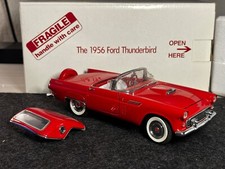Danbury Mint 1956 Ford Thunderbird Fiesta Red, Remove Hardtop w/ Box Certificate
