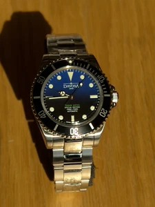 Orologio Davosa Ternos anni sessanta blu vintage automatico subacqueo fatto in Svizzera 40 mm 16152590 - Foto 1 di 4