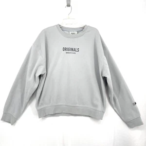 Originals Brooklyn Cloth Gray Sweatshirt Unisex Size Large Basic Crew Neck - Picture 1 of 9