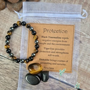 Kristalle zum Schutz. echt Edelstein Armband Geschenkset Schütze ihn sie - Bild 1 von 6