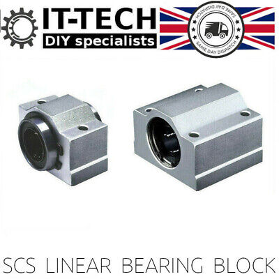 SCS Linear Motion Bearing Sliding Block SC8UU SC10UU SC12UU SC16UU SC20UU CNC • 3£