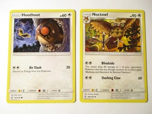 Tarjeta Pokémon Hoothoot 165/236 y Noctowl 166/236 Unified Minds2 - Imagen 1 de 1