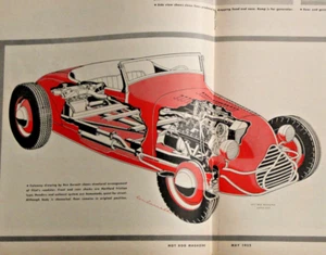 Revista Hot Rod 1952 Dick Flint roadster Oakland Show Jeep Olds Drag Racing de colección - Imagen 1 de 14