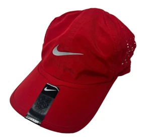 NEW NIKE 2013 Adult Featherlight Reflective Run/Tennis Hat-Red 533441-605 - Picture 1 of 2