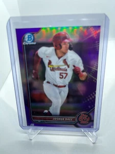 2022 Bowman Draft Chrome Joshua Baez PURPLE REFRACTOR 67/250 #BDC-76 Cardinals - Picture 1 of 2