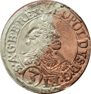 Habsburg silver coin Leopold I. 3 Kreuzer 1669 Graz - Picture 1 of 2