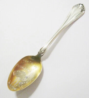 纯银纪念品勺子鸵鸟农场南帕萨迪纳加州考斯顿  — 第 1/3 张图片