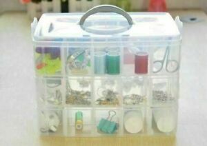 Compartment Plastic Storage Box Jewellery Earring Beads Case Container Organiser
