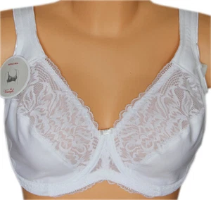 Triumph Modern Lace + Cotton W02 BH bra EU 100 E F Weiss Beige - Zdjęcie 1 z 5