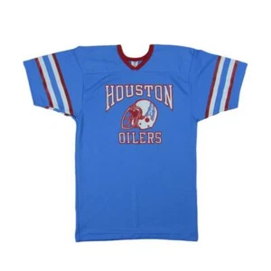 Original Houston Oilers Earl Campbell Football Raglan Rawlings Jersey Sz L - Picture 1 of 8