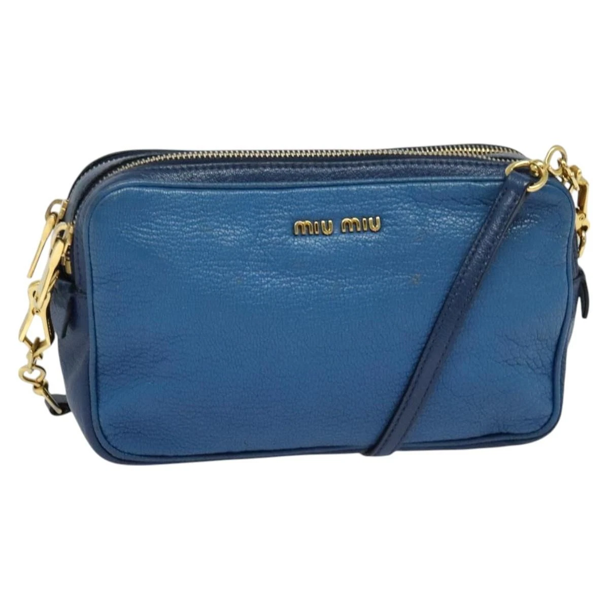 Miu Miu Leather Exterior Blue Bags & Handbags for Women for sale