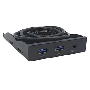 Panneau pour Lecteur de Disquette 3,5 Pouces USB3.2 GEN2 TYPE-C 2 Por1648 - Photo 1/7