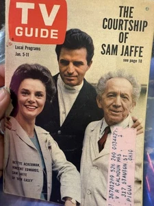 TV GUIDE January 5,1963–courtship Of Sam Jaffe—bagged - Picture 1 of 1
