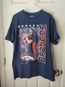 Camiseta De Colección Denver Broncos John Elway Para Hombre Grande Azul NFL Fútbol Camiseta 1997 - Imagen 1 de 7
