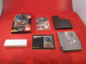 Nobunaga's Ambition II Nintendo NES COMPLETE w/ Box manual game WORKS! #T