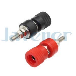 Lot 2 ABS 4mm Banana Binding Post Panel Socket M4 Terminal Jack BS4620 - Picture 1 of 2