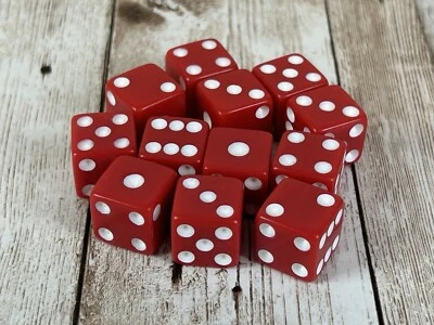 2015 Risk Europe Board Game Replacement Piece Parts 12 Red Dice - Image 1 of 4