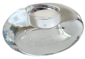 Orrefors Crystal Lightstone River Rock Votive Tea Light By Lena Bergstrom Sweden - Picture 1 of 12