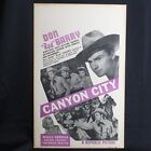 Canon City 1943 Filmposter 22"" x 14"" Don Red Barry Western Nevada Kind