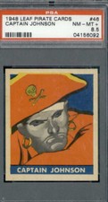 1948 Leaf Pirate Cards 46 Captain Johnson PSA Nm-Mt+ 8.5