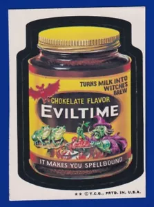 EVILTIME 1974 TOPPS WACKY PACKAGES STICKER EXCELLENT NO CREASES - Picture 1 of 2