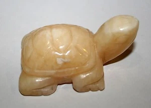 Carved Honey Jadeite TURTLE 44gr 2 " x 1.25" LA0720 B - Picture 1 of 3