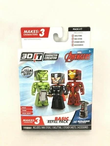 3D IT Character Creator Marvels Avengers Basic Refill Pack 3 Figures - Picture 1 of 3