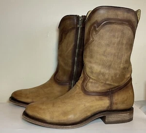 Distressed Brown Handcrafted Boots Made in Mexico by Corral Size 9 D (F63) - Picture 1 of 8
