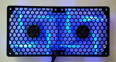 Custom Honeycomb 184mm Radiator double 92mm Fan Grill Computer Case Cooling Mod - Image 1 of 2