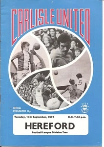 Carlisle United V Hereford United 14-9-1976 Division 2 - Picture 1 of 1