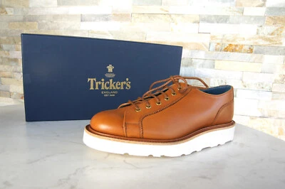 Tricker's Eu 43,5 UK 9.5 Scarpe con Lacci Scarpe Basse Josh Braun Nuovo Origin. - Immagine 1 di 4