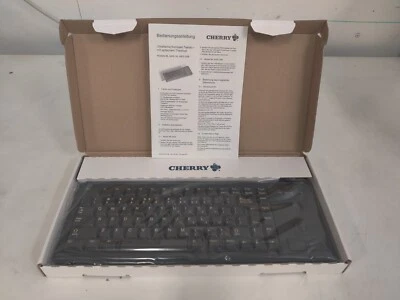 Cherry G84 UltraSlim Keyboard w/Trackball (International), Black G84-4420LUBEU-2 - Image 1 of 4