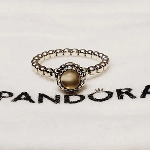 Original Pandora Geburtstagsblüten Ring November Citrin 190854CIG Größe 5,75 - Bild 1 von 8