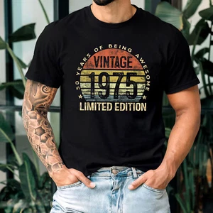 Vintage 1975 Limited Edition Shirt, 50th Birthday Gift for Men Women - Picture 1 of 8