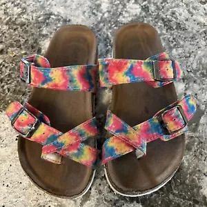 Sandalias sin cordones para niños al aire libre talla 13 con hebilla arco iris - muy cómodas - Imagen 1 de 6